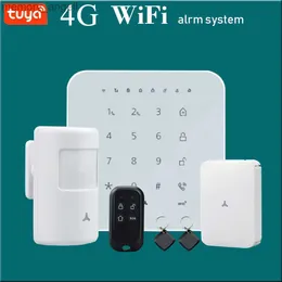 Alarm Systems WiFi GSM Home Security Smart Alarm System Burglar Valfritt kit Tuya Smart Life App CAN med Alexa Compatible med Tuya IP Camrea YQ230927