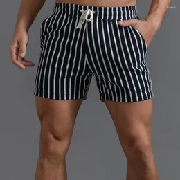 Herrshorts aimpact mens svett träning 5 tum insam casual atletisk jogger kort randig för män