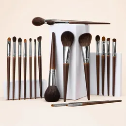 Makeup Tools Ovw Natural Goat Hair Brushes Set Professional Kit Brocha Maquillaje Pedzle do Makijazu Blandning Smudging Brush Shader 230927