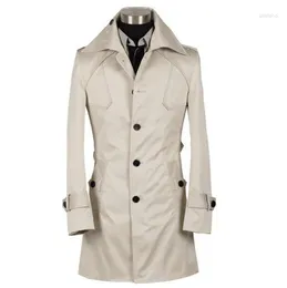 Herrgravrockar Spring Autumn Slim Sexig Short Coat Men mode Casual Single -Breasted Mens Overcoat S - 9xl