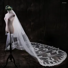 Bridal Veils w stylu Koreańska panna młoda długa zasłona super bajkowa suknia ślubna nakrycia głowy Mori Big Tailing