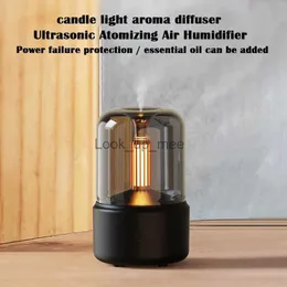 Luftbefeuchter Candlelight Aroma Diffuser Tragbarer 120 ml elektrischer USB-Luftbefeuchter ätherisches Öl Cool Mist Maker Fogger mit LED-Nachtlicht YQ230927