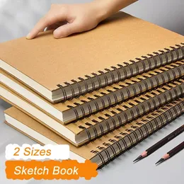 Notepads 160GSM Sketchbook for Drawing Notebook A4 Coloring Books Aesthetic Watercolor Paper Notepad Markers Students School Supplies 230927