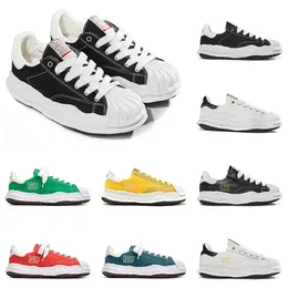 Maison Mihara Yasuhiro 디자이너 하이킹 캔버스 신발 발가락 캡 캡 캡 미세 패션 가죽 검은 흰색 운동화 고급 플랫 로퍼 야외 조깅 신발 유로 35-44