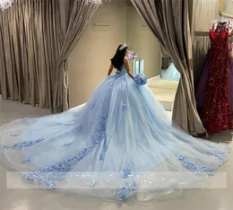 Abito Da Ballo Blu Reale Con Mantello – Scollatura Off-shoulder, Pizzo E Tulle, Per Quinceanera E Cerimonie