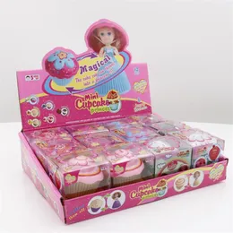 2018 12 pezzi scatola mini cupcake magico bambole principessa bambola principessa profumata torta reversibile trasformarsi in bambola principessa con vendita al dettaglio Bo347Z