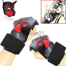 Bondage Bdsm Bondage Dog Paw Glove Slave Dog Glove Sex Toy Pup Roleplay Party Mask Unisex Leather Soft Padded Puppy Play Harness Adult x0928