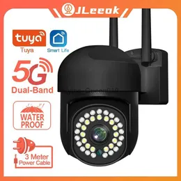 CCTV Lens Jleeok 4MP utomhus WiFi PTZ Camera Wireless Outdoor Color Night Vision Security CCTV Surveillance IP Camera Tuya Smart Life YQ230928