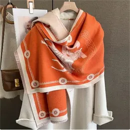 Winter Wool Big Shawls Luxury Print Dustproof Bandanna Popular Style Cashmere Beach Pangel New 195x65cm Sunscreen Screvves GC2346