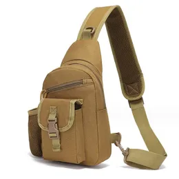 Neue Taschen im Freien taktische Brusttasche Militär Trekking Pack EDC Sports Schulterkreuzkörper Sturmbeutel für das Wandern Camping Sling -Umhängetasche Camping -Schlinge