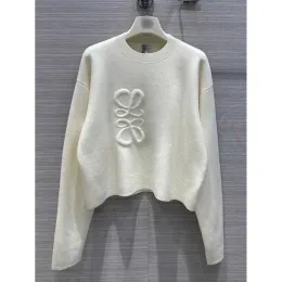 23ss new womens sweater autumn trendy long-sleeved top high-end slim pullover coat designer Sweater women white thin knit sweaters