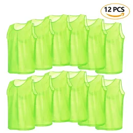 Diğer Spor Malzemeleri 612 PCS Yetişkinler Futbol Pinnies Hızlı kurutma futbol formaları yelek scrimmage pratiği spor yelek nefes alabilen takım eğitim önlükleri 230927