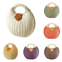 Sacchetti per gioielli Borse Borsa a mano Snail's Nest Borsa estiva da spiaggia Donna Borsa in rattan da donna in paglia2654