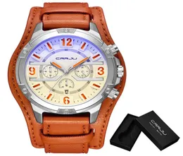 2020 CRRJU New Top Luxury Mens Leather Strap Watch Waterproof Casual Quartz Wristwatch For Men relogio masculino8847704