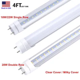 LED Tube Light 4FT T8 Bulbs 18W 22W 28W Cold White 5000K 6000K Super Bright 4feet led Shop Lighting AC85-277V244v