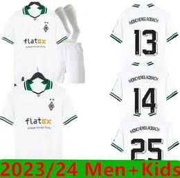 المشجعين 2023/24 Monchengladbach Soccer Jerseys 2023 2024 Home Gladbach Elvedi Pleea Zakaria Neuhaus thuram Men Kids Kit Football قمصان