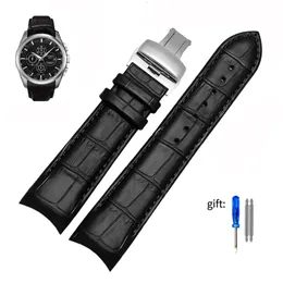 Assista Bandas 22mm 23mm 24mm Couro Genuíno Curvo End Watchband para Watch Belt 1853 Couturier T035627A T035407A T035439 Strap Masculino 230927