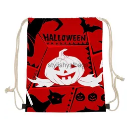 Totes Drawstring Bag Halloween Pumpkin Packaging Gift Drawstring Bag Backpack Portable Packaging Bag29stylishyslbags