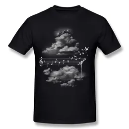 Luxury Man 100% Cotton Music Gives Wings Tee-Shirts Man O Neck Black Short Sleeve T-Shirt Plus Size Printed On Tee-Shirts247d