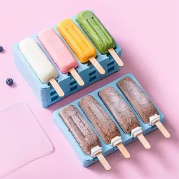 Baking Moulds Simple Popsicle Silicone Mold Household Ice Cream Set Practical Cube Tray DIY Handmade Tool Candy Bar1494