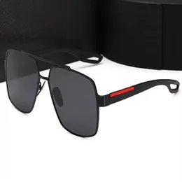 High quality Retro Polarized sunglasses man woman metal large Square frame designer Suitable for fashion beach driving UV400 Oc205Z