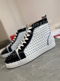 HJ21030 Red Bottoms Fashion Christiane المسيحيين لوبوتين نساء Loubiton Top Mens Designer أحذية غير رسمية Loafere المسامير المنخفضة المدربين الذين درسوا المصممين