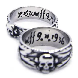 2 peças lote tamanho 6-13 unissex legal crânio anel 316l aço inoxidável moda jóias design pessoal na crânio ring309e