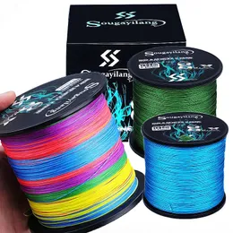 Örgü Hat Sougayilang 8 iplikçikler örgülü PE Fishing Hattı 300m 500m 1000m Güçlü Balıkçılık Hattı Multifilament Dayanıklı Balıkçılık Hattı Pesca 230927