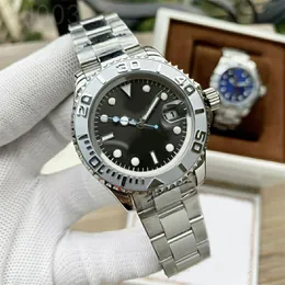 Luxusuhren, hochwertige mechanische Uhr, schwarzes Silikonarmband, automatisches Uhrwerk, Designeruhr für Herren, klassisch, schlicht, Yachtmaster, formal, SB037
