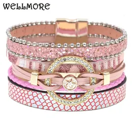 أساور سحر السحر للنساء للنساء Boho Bracelet Multilayer Wrap Bracelet Women Female المجوهرات 230928