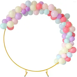 Party Decoration Round Metal Backdrop Stand Large Size Golden Circle Wedding Arch Balloon Holder Kit Birthday Graduation Background