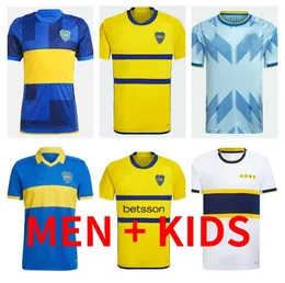Camiseta Bocaジュニアサッカージャージ2023 2024 Cavani Benedetto Zeballos Marcos Rojo Football Shirts Kids Kit Maradona Tevez Carlitos Jersey 23/24