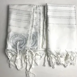 Halsdukar Judaica Israel Je Talit White Polyester Large Size Prayer Shawl Tallit med väska 140x190cm 230927
