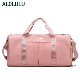 AL0LULU Yoga bag double dry and wet separation gym bag swimming training sports bags portable messenger travel256r