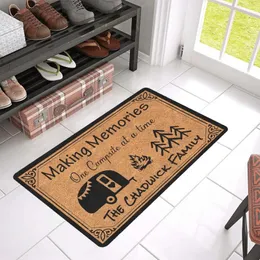 Carpets Making Memories Personalized Camper Doormat Outdoor With Family Name Entrance Rug Decor Custom Camping Non Slip Door Mat