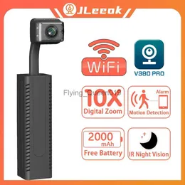 CCTV-lins Jleeok 5MP WiFi Mini Camera Inbyggd 2000mAh Batterirörelsedetektering 1080p Säkerhet CCTV Surveillance IP Camera V380 Pro YQ230928