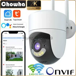 CCTV obiektyw Outdoor Tuya Wi -Fi kamera IP 4MP bezprzewodowa kamera nadzoru bezpieczeństwa Indytor inteligentny dom do auto śledzącego Alexa 2.4G/5G aparat YQ230928