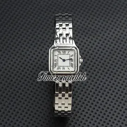 NOWOŚĆ 22 mm mały panthere de WSPN0006 Szwajcarski kwarc Watch Wathire White Tarce Bransoletka ze stali nierdzewnej mody Panie zegarki TimeZoneWatch Z01o