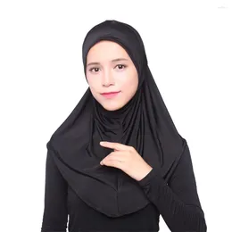 Şapkalar Eşarplar Eldivenler Setleri Müslüman Kadınlar İç Hijab başörtüsü şapkası İslami Tam Kapak Şapkası Uzun Türban Kravat Sarma İpek Eşarp