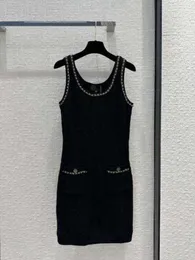 Gatastilklänningar Milan Runway Dress Autumn Winter Scoop Neck Fashion Designer Märke Samma 0814-12 EJQO