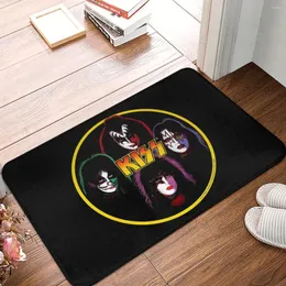 Carpets Kiss Band Rock Stars Non-Slip Carpet Doormat Living Room Bathroom Mat Welcome Decor Rug