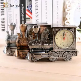 Skrivbordklockor Tåg Alarmklocka unik design Cartoon Locomotive Decorative Eyecatching Antique 230921