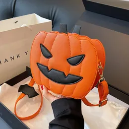 Kvällspåsar y2k koreansk mode pumpa halloween rolig axel underarm harajuku tygväska crossbody damväskor purses bagutte handväskor kvinnor 230927