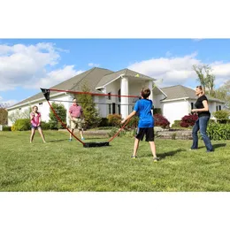 Balls Portable Badminton Set with Freestanding Base Sets Up on Any Surface in Seconds No Tools or Stakes Required 230927