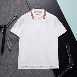Hög lyxig designer herr t-shirt polo svartvit beige pläd varumärke mode casual exklusiv 100% bomull andas anti-rynka slim-fit kommersiell lapel m-3xl