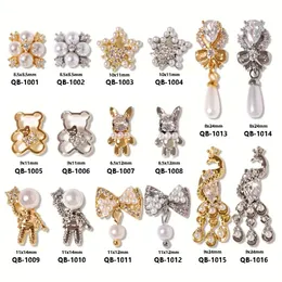 Nagelkonstdekorationer 5 st japanska nagelkonst zirkon smycken mode astronaut båge phoenix diamant pärla alla matchar charm metall tillbehör 230927