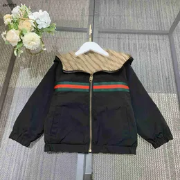 Nowa jesień płaszcze dla dzieci mody dwustronne użycie dla dzieci kurtki z kapturem rozmiar 100-160 cm Wysokiej jakości mundur baseballowy dla chłopców SEP25