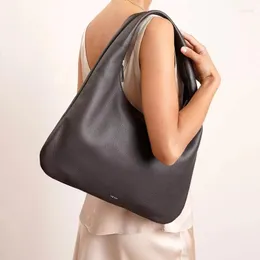 Evening Bags Everyday Woman Black Texture THE Cowhide Row Medium Size Lcu Single Shoulder Bag