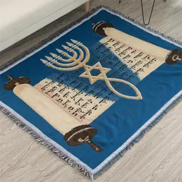 Lenços Israel Oração Cobertor Tapete Tapeçaria Sofá Malha Toalha Presente Cristão Sala de Estar Cama Je Pendurado Judaísmo 230927