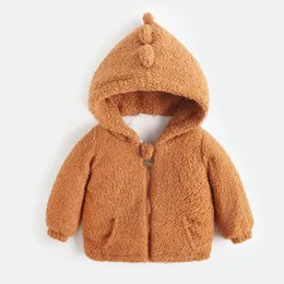 Jackets Clothing Sets 2023 New Autumn Boy Girls Plush Coats Kids Hooded Outwear Keep Warm Children'S Coral Fleece Zipper For 2-55 years 230928